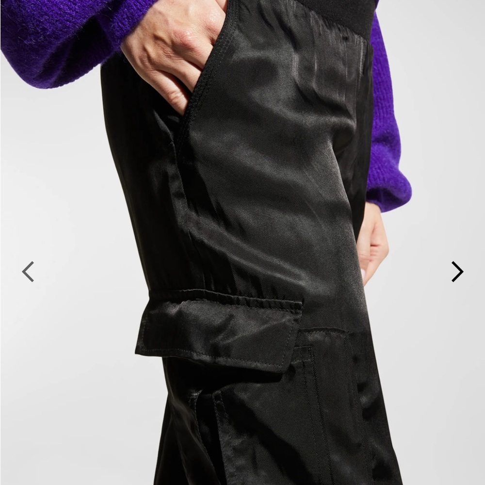 Cinq a sept satin jogger pants L like new - Picture 5 of 7